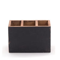 BESTECKKASTEN Note Mahagoni Holz, beschriftbar naturfarben-schwarz - Naturfarben, Holz (18/12/10cm) - DESIGN DELIGHTS