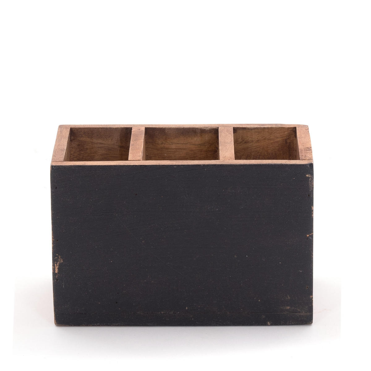 BESTECKKASTEN Note Mahagoni Holz, beschriftbar naturfarben-schwarz - Naturfarben, Holz (18/12/10cm) - DESIGN DELIGHTS