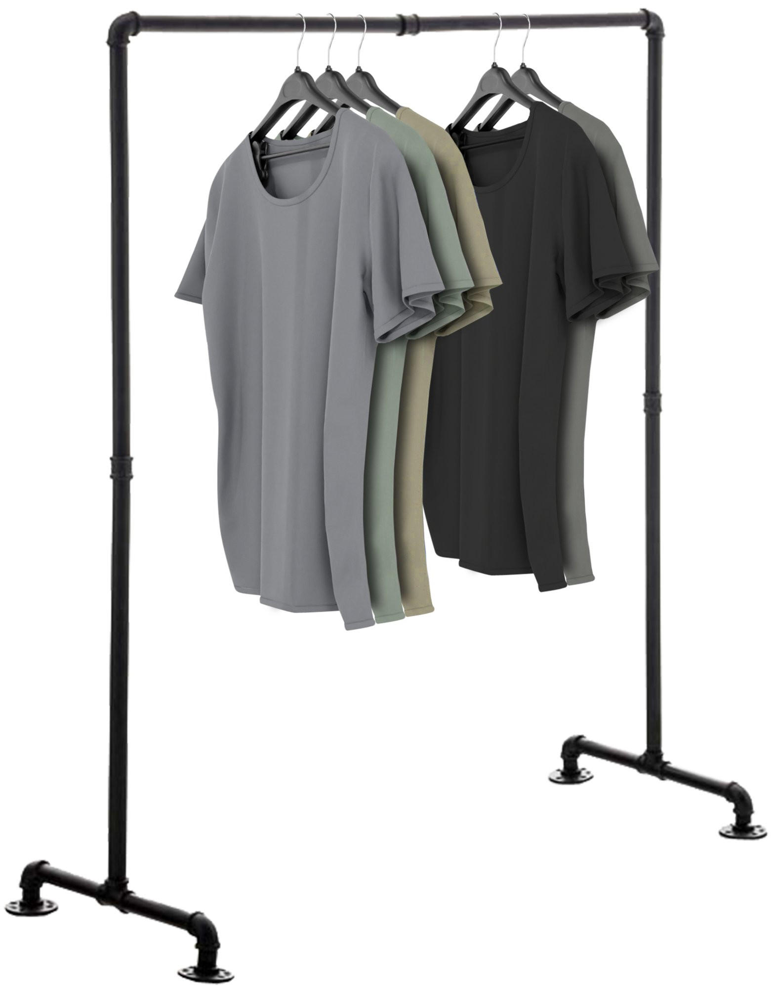 KLEIDERSTÄNDER 120 cm-schwarz-Metall - Schwarz, Metall (120/150/55cm) - CLP