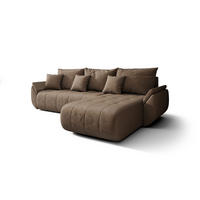 ECKSOFA mit Schlaffunktion TOKYO L Monolith 09 Links - Braun, Textil (280/185cm) - Bedante