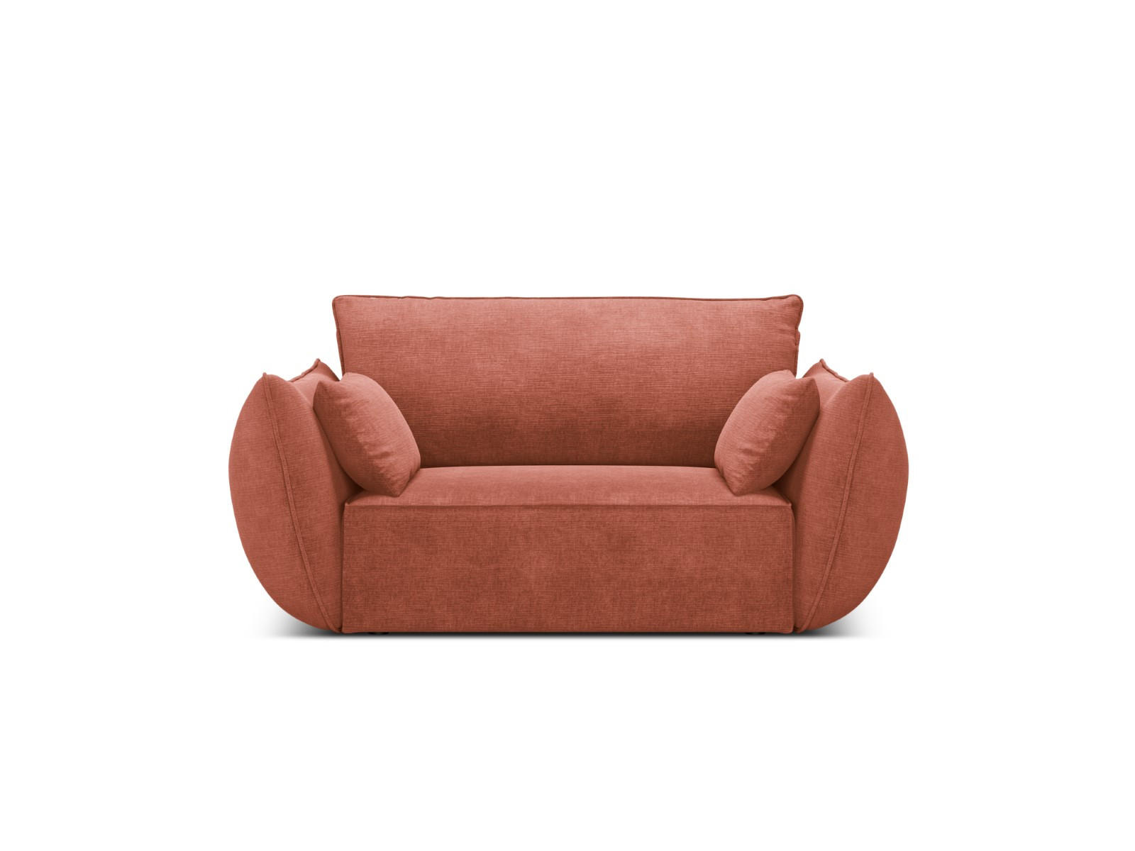 SESSEL Kaelle aus Chenille-Stoff terrakotta - Terracotta, Textil (100/85/128cm) - Micadoni