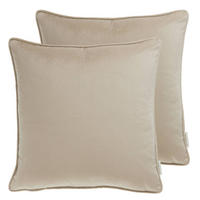 ZIERKISSENHÜLLE VELVET SIGNATURE - Beige, Textil (45/45cm) - Tom Tailor
