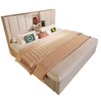 POLSTERBETT 140/200 cm Beige aus Leinen mit Stauraum - Beige, Textil (140/200cm) - OKMYHOME