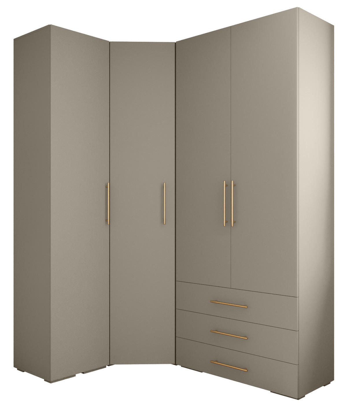 GARDEROBEN-SET 236,7/181,7/47 - Kaschmir/Goldfarben, Holz/Kunststoff (181.7/236.7/47cm) - Abiks Möbel
