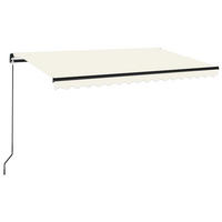 MARKISE Manuell Einziehbar 450x350 cm Creme - Creme, Metall (450/1/450cm) - furnicato