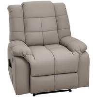 MASSAGESESSEL DE-15341 8 Vibrationpunkte mit Fernbedienung Grau - Grau, Leder (99/99/94cm) - ComfortXL