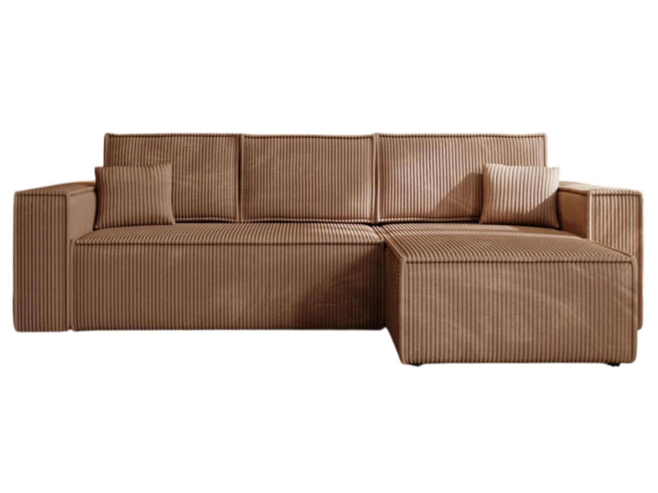 ECKSOFA Prato XL Braun - Schwarz/Braun, Holz/Kunststoff (280/170cm) - Graingold