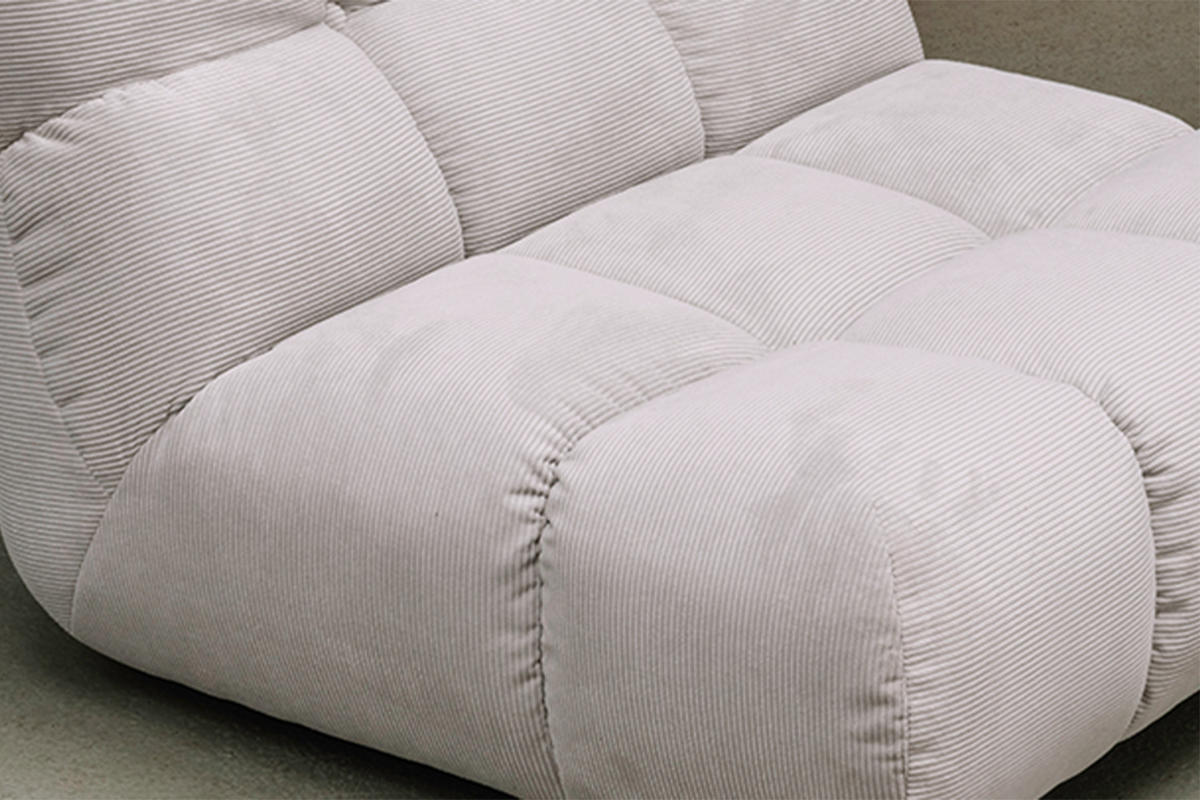 DREHSESSEL VIVIEN Silber Cord Drehbar (360°) - Silberfarben/Schwarz, Kunststoff/Textil (112/85/108cm) - KAWOLA