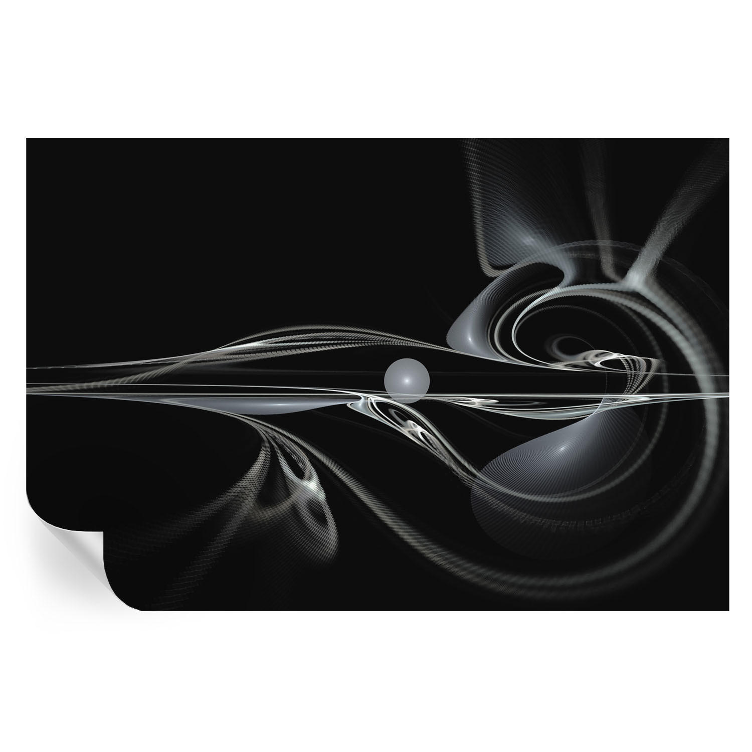 FOTOTAPETE 104x70 cm - Flüssigkeitsleitungen - Schwarz, Textil (104/70cm) - Wallfluent