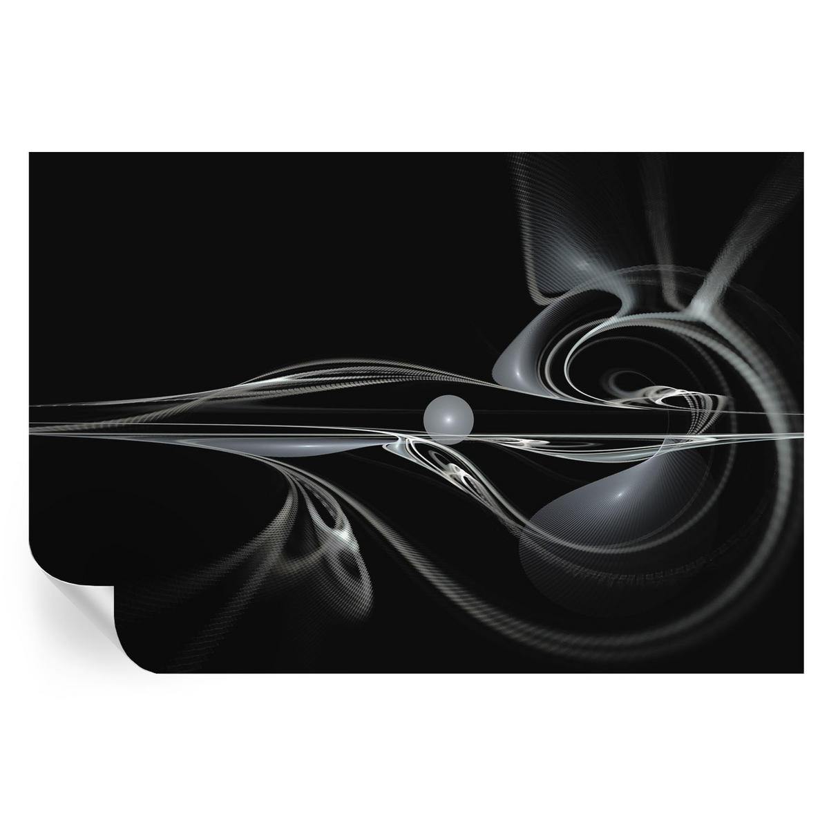 FOTOTAPETE 104x70 cm - Flüssigkeitsleitungen - Schwarz, Textil (104/70cm) - Wallfluent