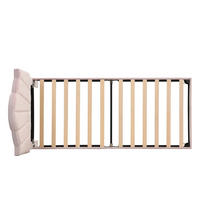 POLSTERBETT 90x200, Muschelform, goldene Beine, Polsterbank, Rosa - Rosa, Textil (90/200cm)