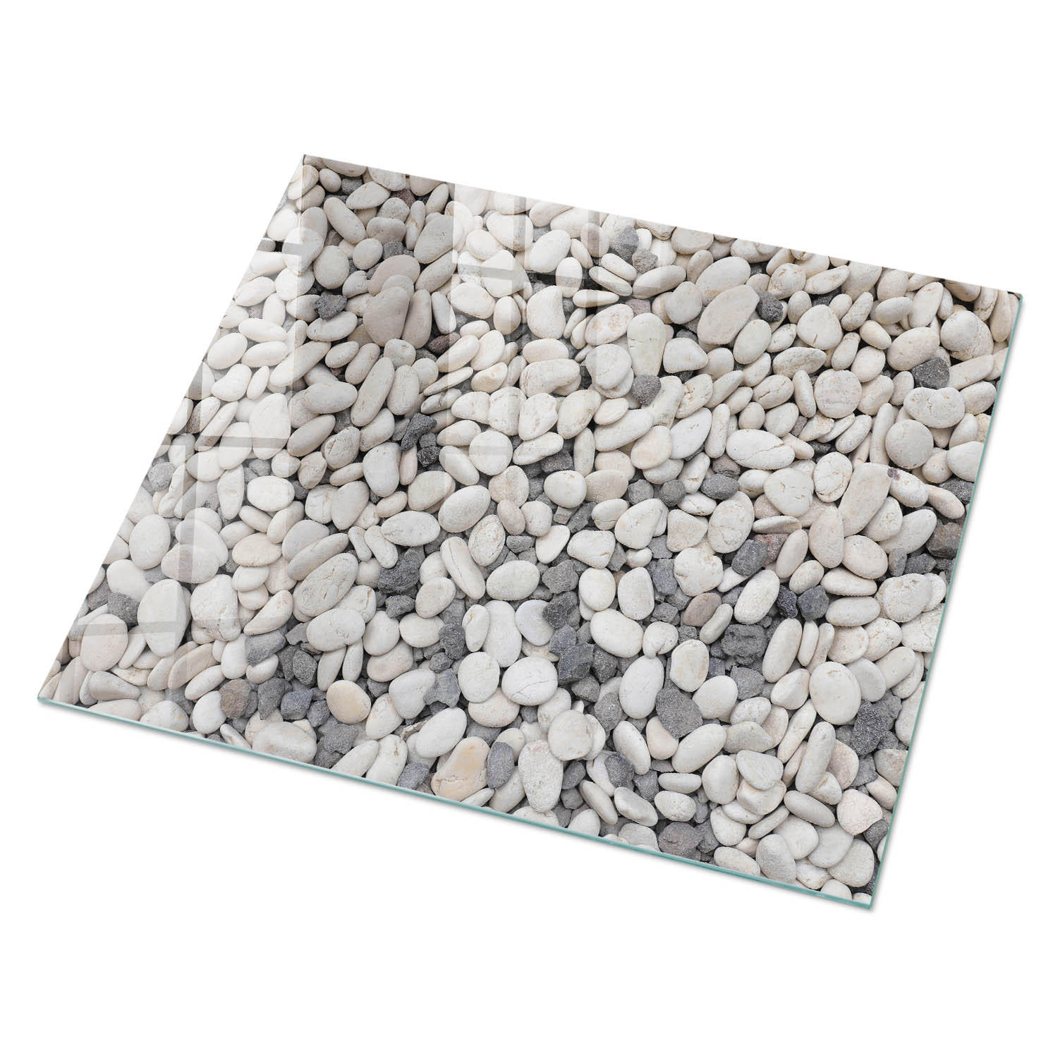 GLASPLATTE 80x60 cm – Steintextur - Braun, Glas (0.4/80/60cm) - ArtPrintCave