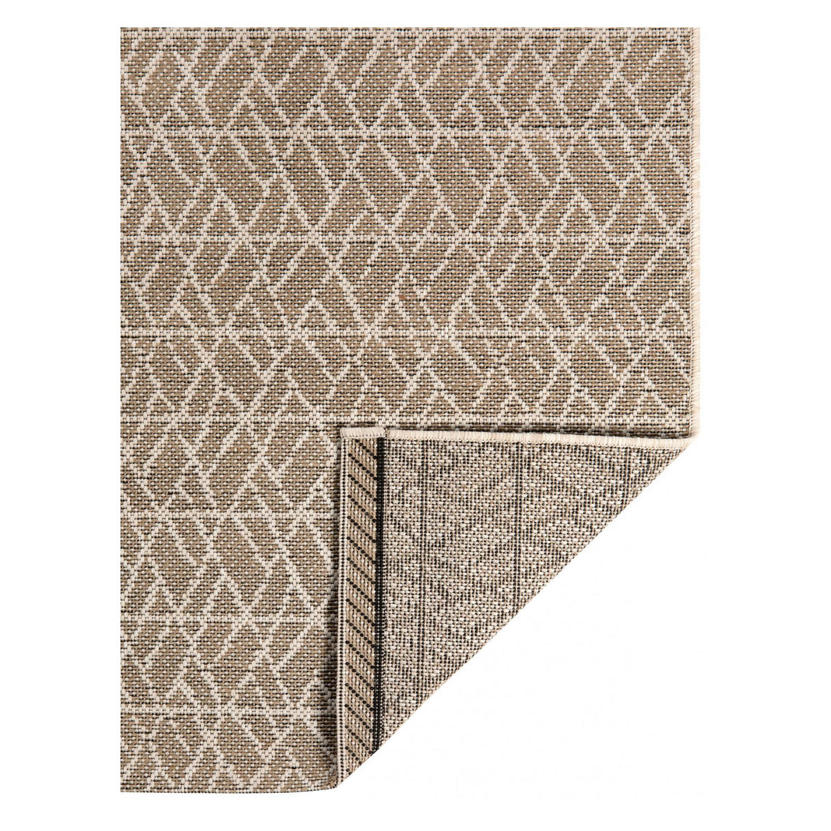 OUTDOOR-TEPPICH Adam 2 leinen 60 x 110 cm - Braun, Textil (60/110cm) - Vivaraise