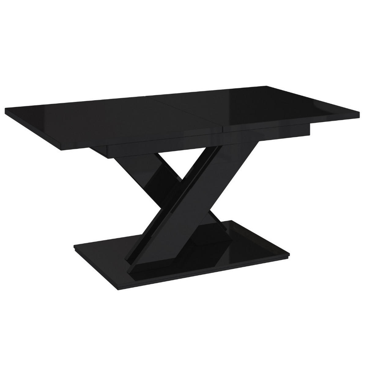 ESSTISCH Schwarz Hochglanz Ausziehbar 140 - 180 cm - Schwarz Hochglanz, Holzwerkstoff (140/80/75cm) - PROSPERO