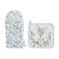 KÜCHENPFOTE UND OFENHANDSCHUH Pansilo - Hellblau, Textil (14/30cm) - home&you