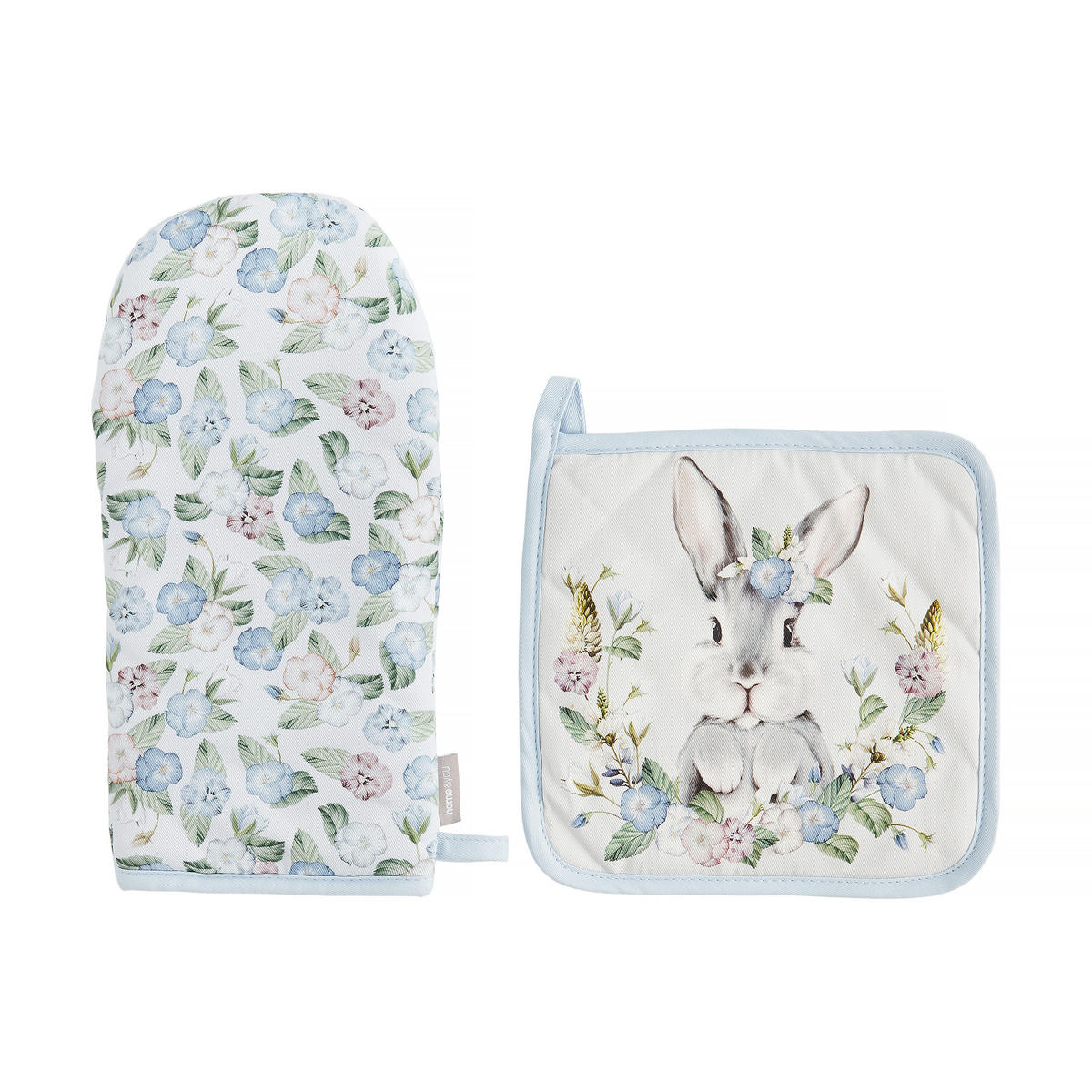 KÜCHENPFOTE UND OFENHANDSCHUH Pansilo - Hellblau, Textil (14/30cm) - home&you