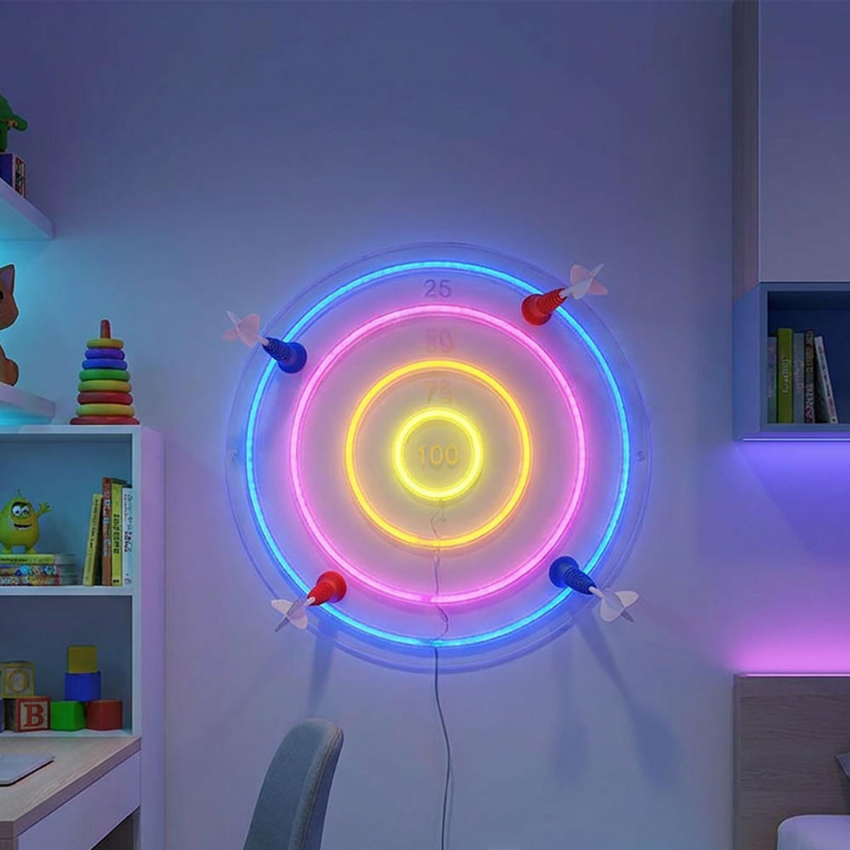 DEKOLEUCHTE DARTERI Kunststoff Klar LED - Klar, Kunststoff (1.6/46/46cm) - Globo Lighting