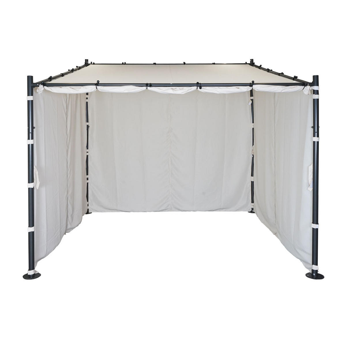 SEITENWAND PERGOLA Cremeweiß - Weiß, Textil (293/275/293cm) - MCW