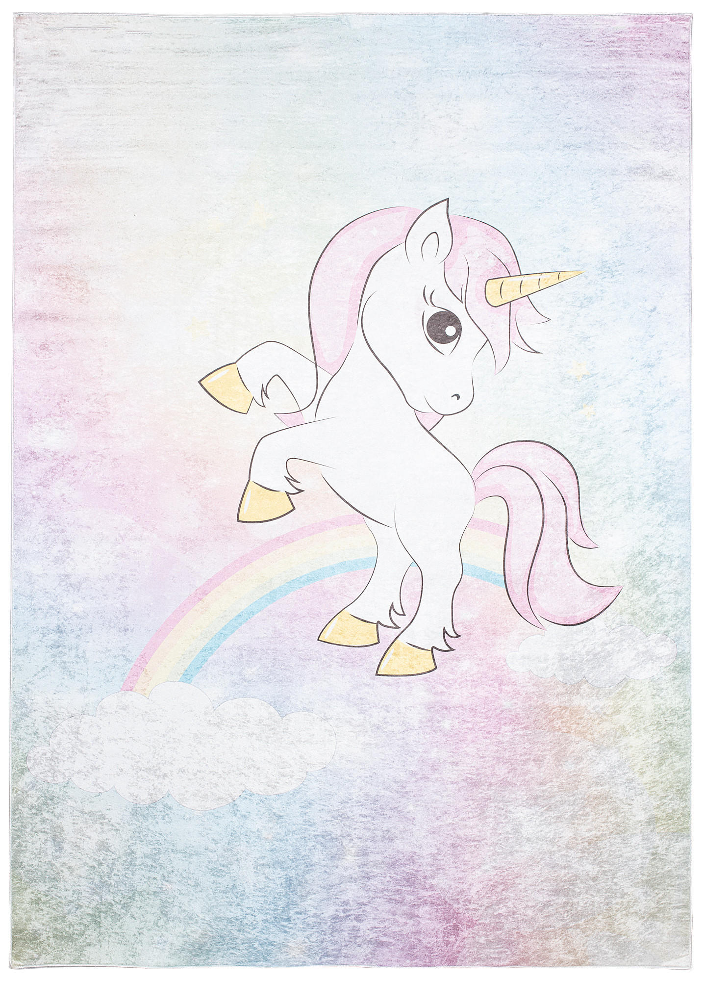 TEPPICH EMMA Regenbogen 120/170 cm - Blau, Kunststoff (120/170cm) - Tapiso