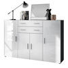 HIGHBOARD Aron Fronten in Weiß Hochglanz - Weiß Hochglanz, Holzwerkstoff (166.5/106.5/35cm) - Vladon