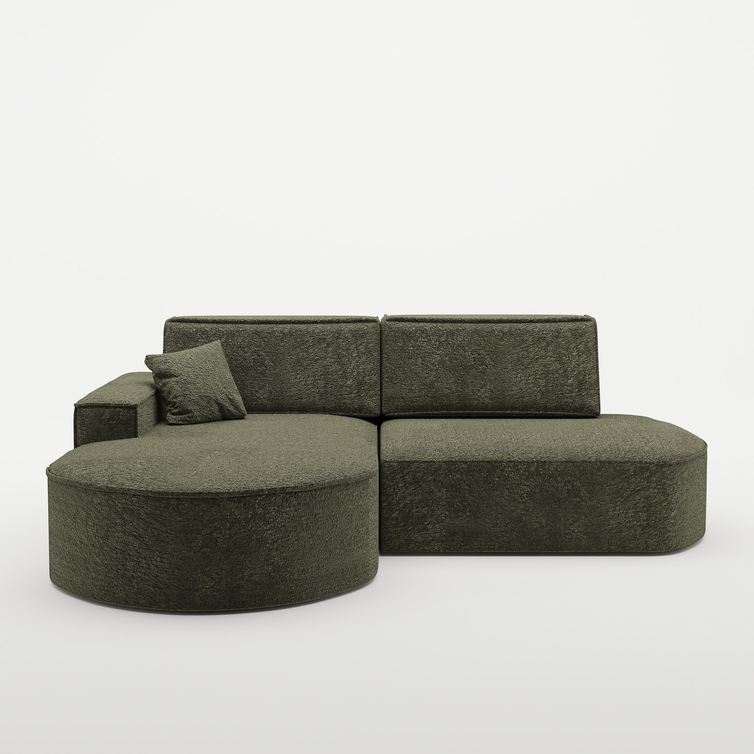 Thumbnail - Kaiser Möbel Ecksofa, Grün, Holz, L-Form, 278x179 cm, Wohnzimmer, Sofas & Couches, Wohnlandschaften, Ecksofas