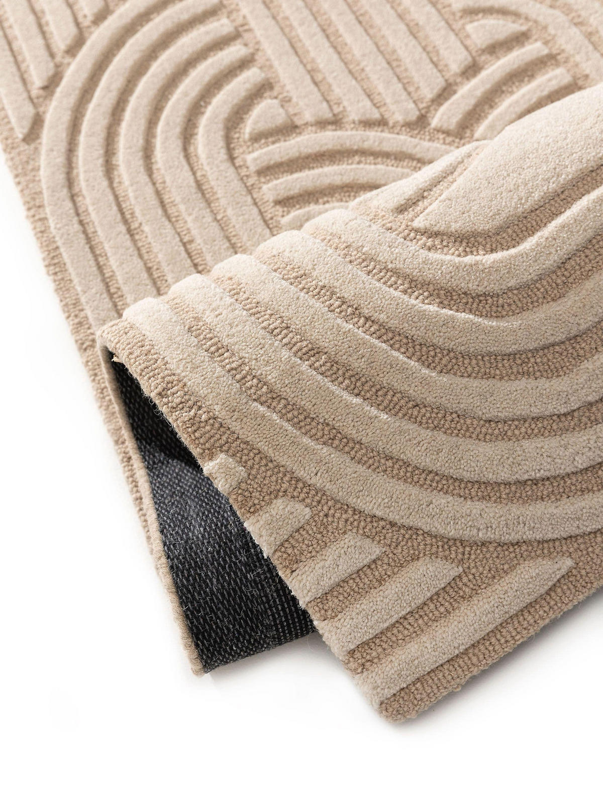 WOLLTEPPICH-LÄUFER Nuria Beige 70x200 cm - Beige, Textil (70/200cm) - benuta Pure