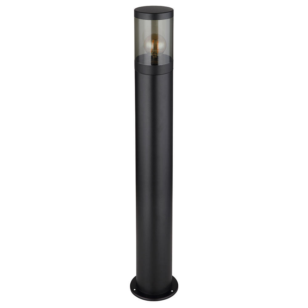 LED AUSSENSTEHLEUCHTE Edelstahl Schwarz Rauch - Schwarz, Metall (14/14/80cm) - Globo Lighting