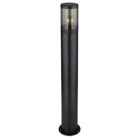 LED AUSSENSTEHLEUCHTE Edelstahl Schwarz Rauch - Schwarz, Metall (14/14/80cm) - Globo Lighting