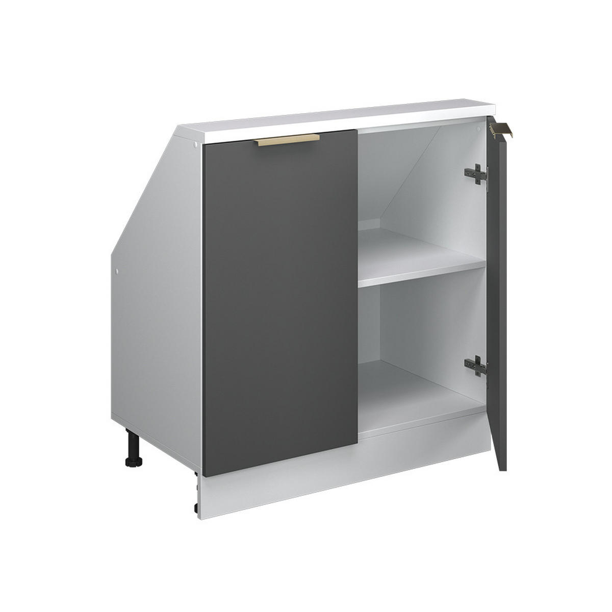 ŠIKMÁ SKŘÍŇ Rion Antracitově zlatý - antracitová, kompozitní dřevo (80/81.6/46cm) - Vicco