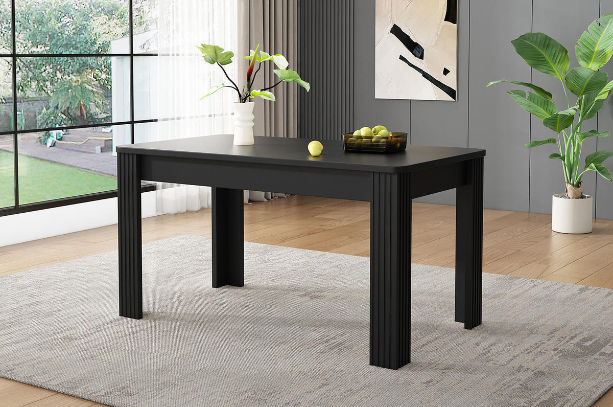 ESSTISCH 116/65/75 cm Schwarz aus Spanplatte - Schwarz, Holzwerkstoff (116/65/75cm) - OKMYHOME