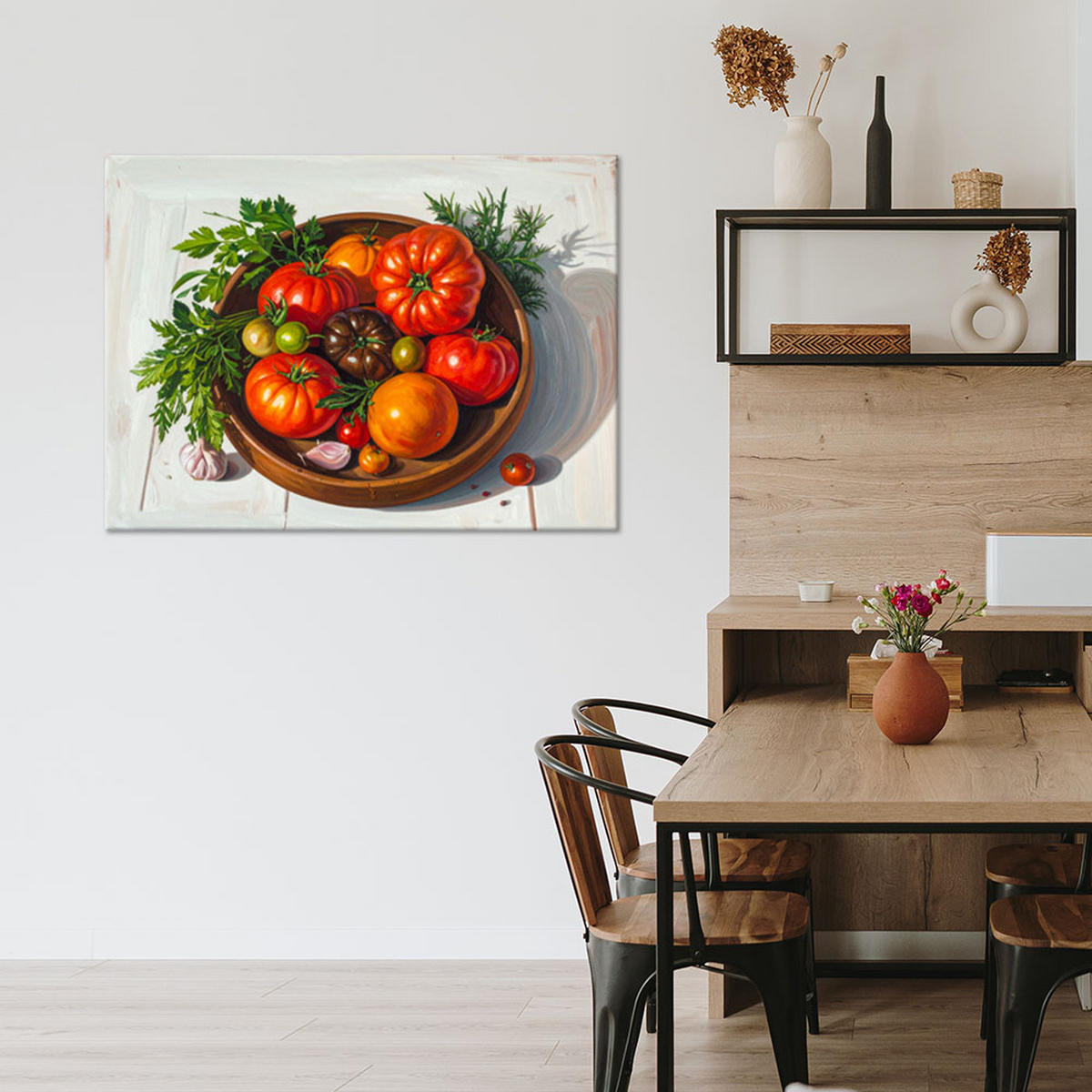 LEINWANDBILD Essen & Trinken 90x60cm - Multicolor, Textil (90/60cm) - Feeby