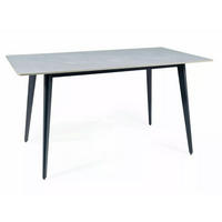 ESSTISCH Ivy Marmor Grau / Schwarz 140 / 80 / 75cm - Schwarz/Grau, Holz/Keramik (80/140/75cm) - Feldmann-Wohnen