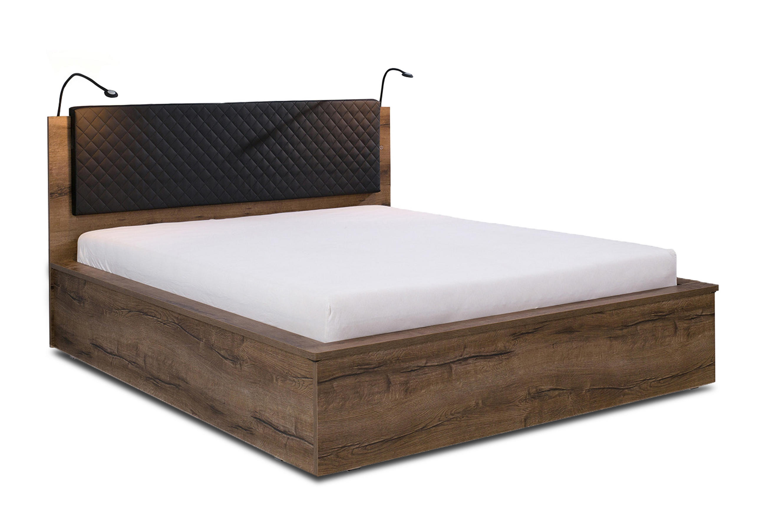 BETTGESTELL MERO mit Bettkasten, Dunkelbraun - Dunkelbraun, Holzwerkstoff - KONSIMO®