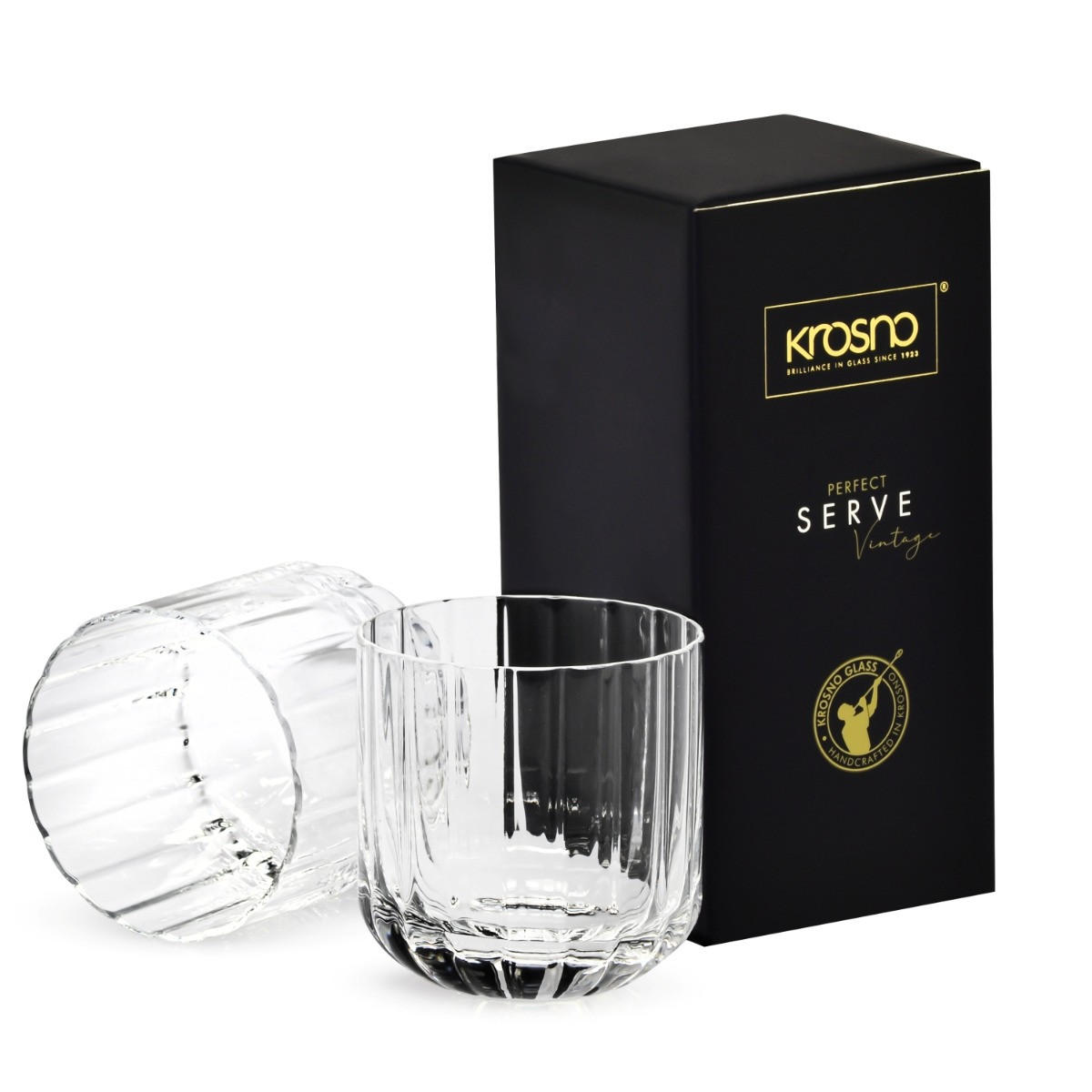 WHISKYGLÄSER GEMSTONE, 2ER-SET, 300 ML - Transparent, Glas (0.3L) - Krosno Glass