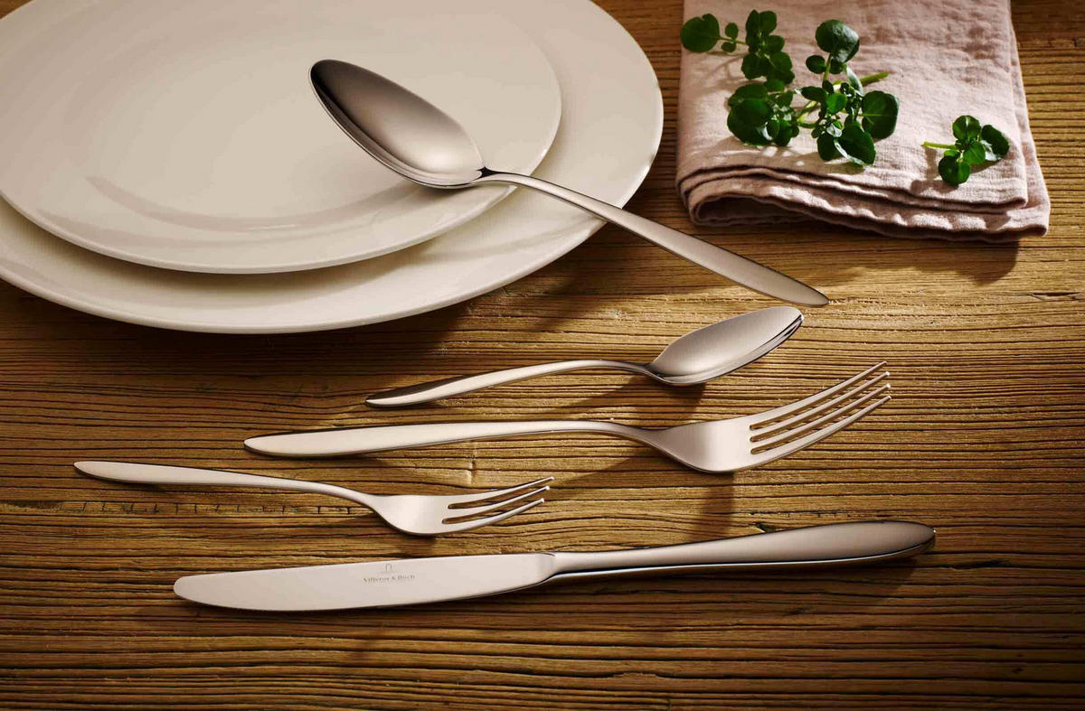 TAFELBESTECK Annalena silber 180er Set - Silberfarben, Metall - Villeroy & Boch