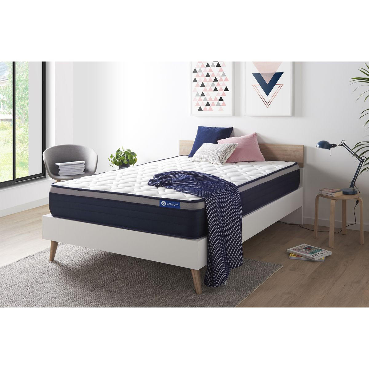 MATRATZE Actilatex max Latex und Memory-Schaum 135 x 200 cm h3 - Weiß, Textil (135/200cm) - ACTISOM
