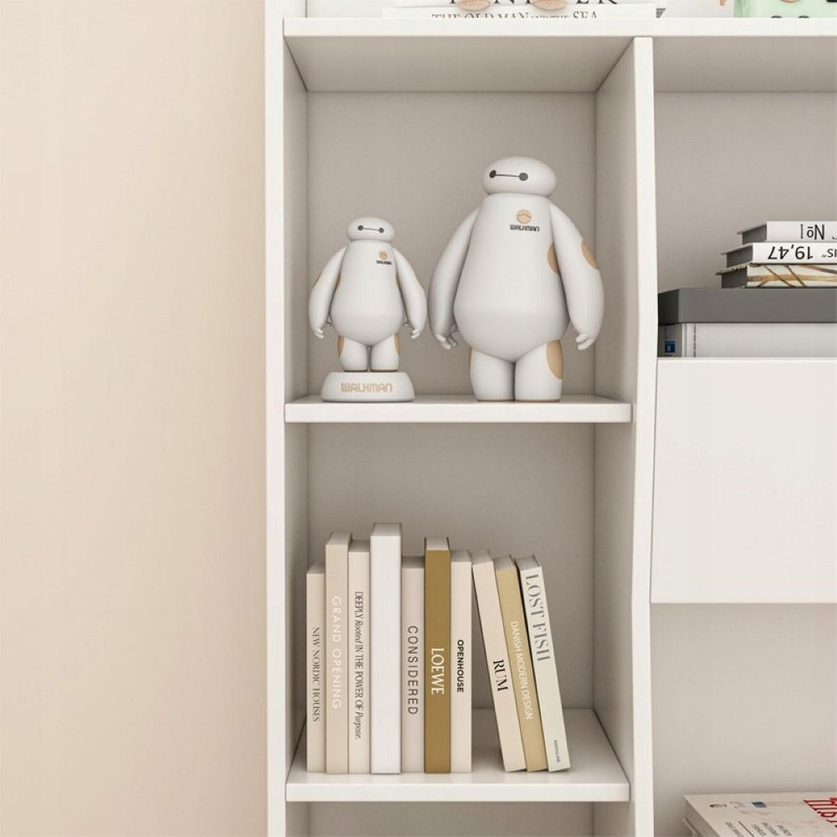 BÜCHERREGAL, weiß 106/30/104 cm - Weiß, Holzwerkstoff (106/104/30cm)