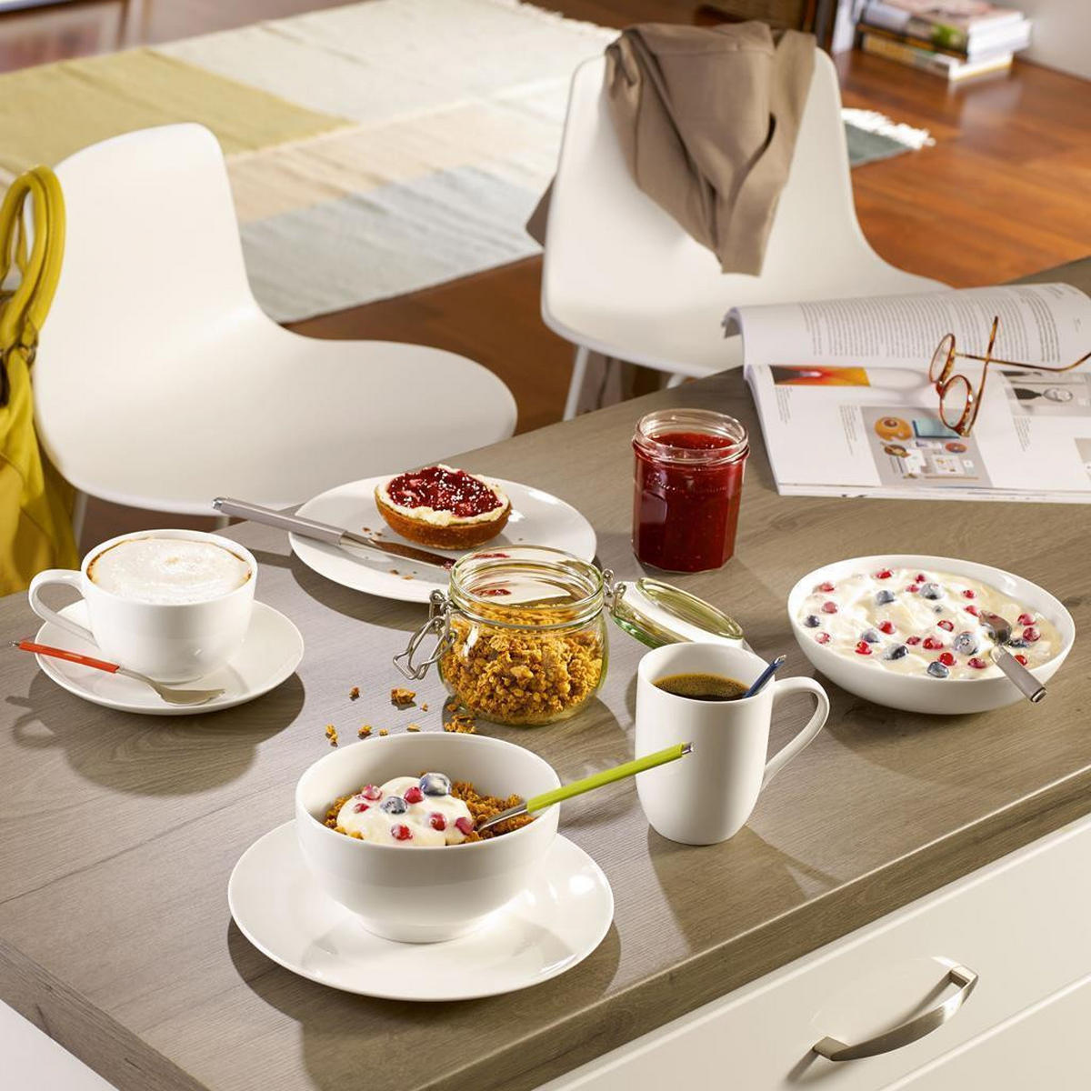FRÜHSTÜCKSUNTERTASSEN For Me weiß ø 17,4 cm 6er Set - Weiß, Keramik (17.4cm) - Villeroy & Boch