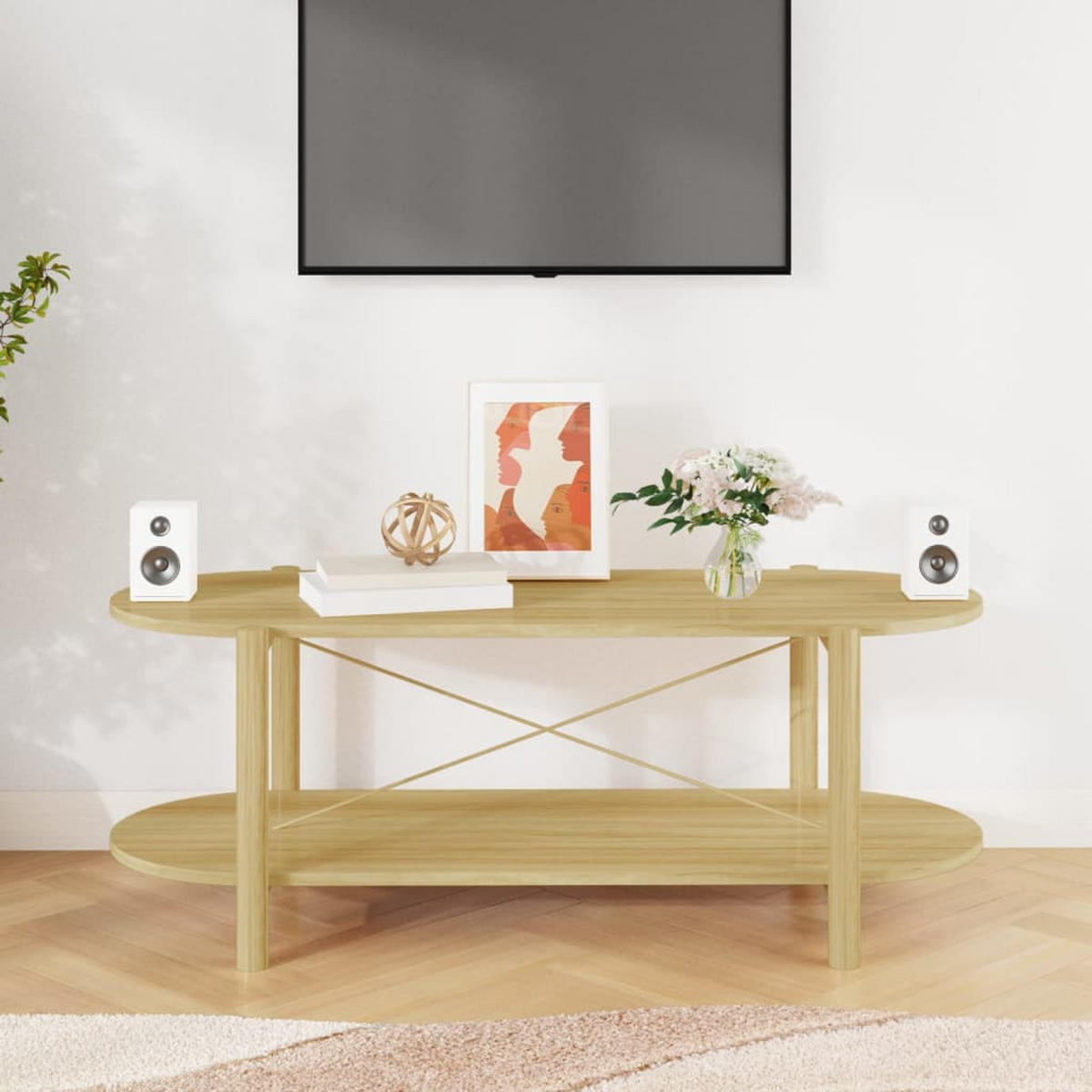 COUCHTISCH 110x48x40 cm Holzwerkstoff - Braun, Holzwerkstoff (110/48/40cm) - furnicato