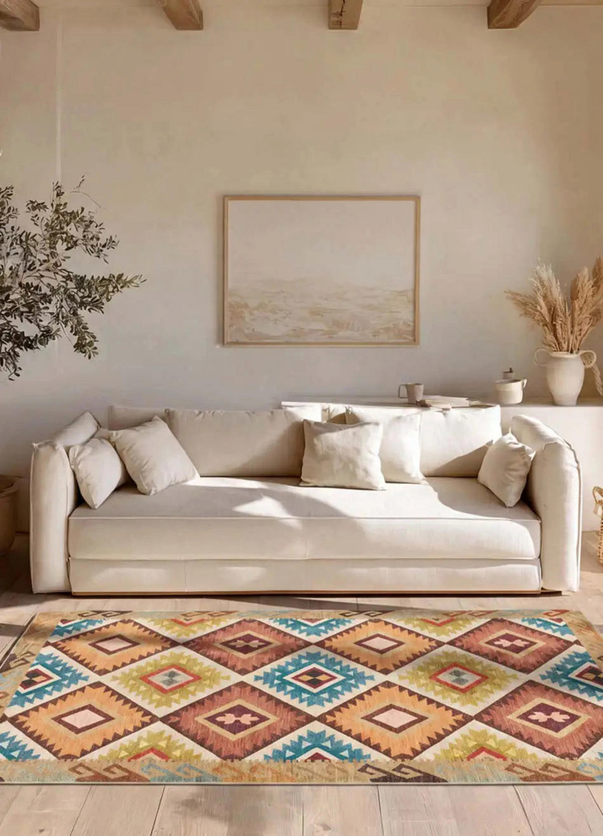 FLACHGEWEBETEPPICH Mehrfarbig Serak 140/200 cm - Multicolor, Kunststoff/Textil (140/200cm) - Atticgo