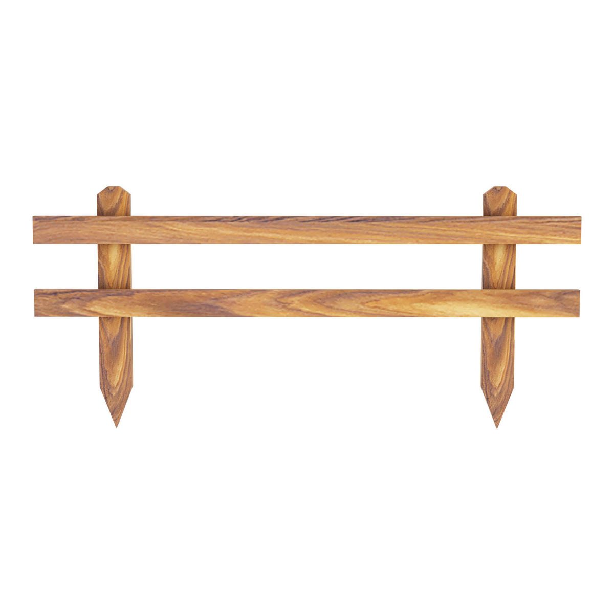 BEETEINFASSUNG-SET 2 TLG. Krölpa - Naturfarben, Holz (100/40/3.5cm) - [en.casa]