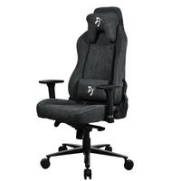 GAMINGSTUHL Vernazza Soft Fabric™ Dunkelgrau - Dunkelgrau/Schwarz, Textil/Metall (68/135/50cm) - Arozzi