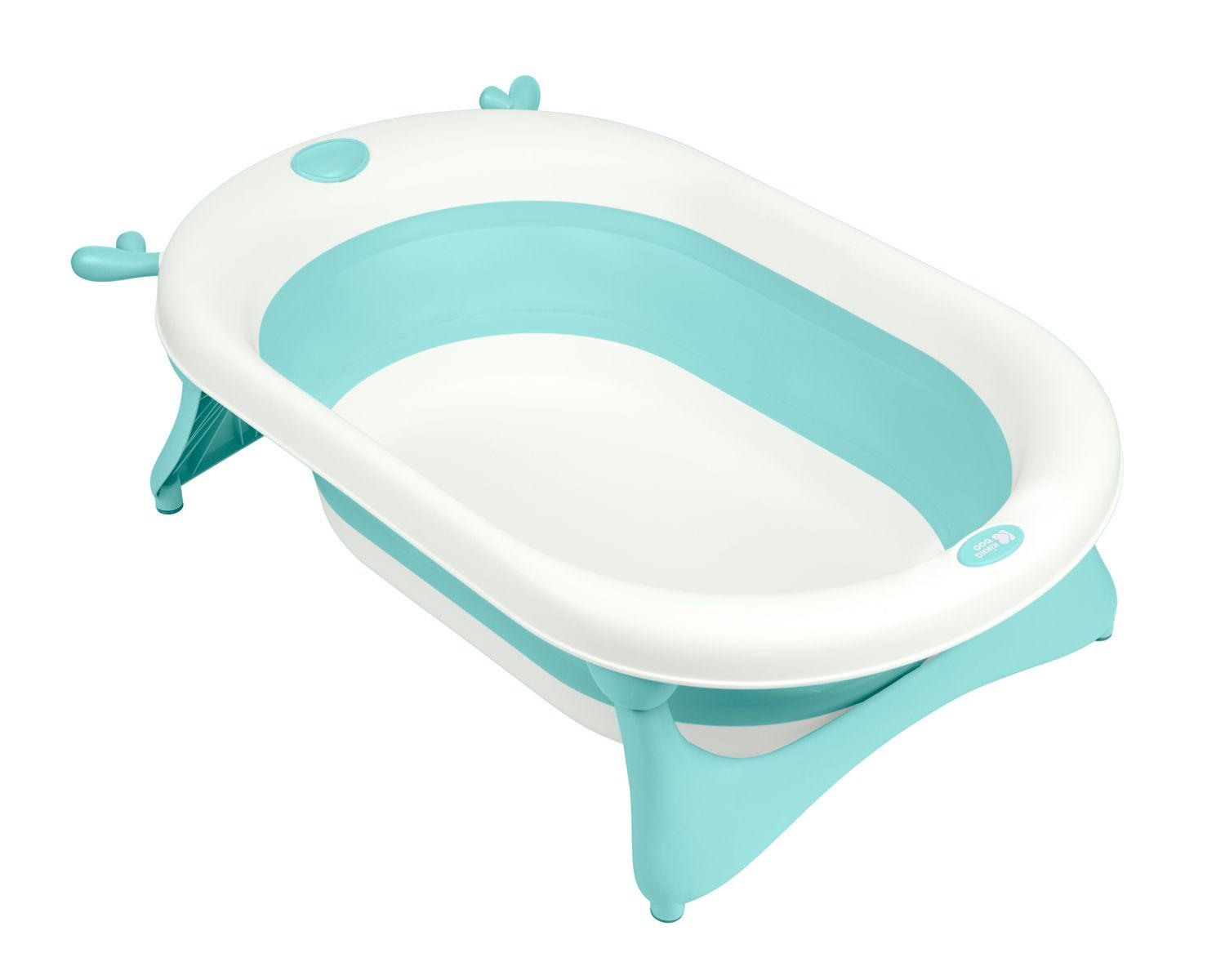 BABYBADEWANNE Foldy grün faltbar, Wasserablauf, ab Geburt, rutschfeste Beine, für unterwegs - Grün, Kunststoff (51/81.5cm) - Kikka boo