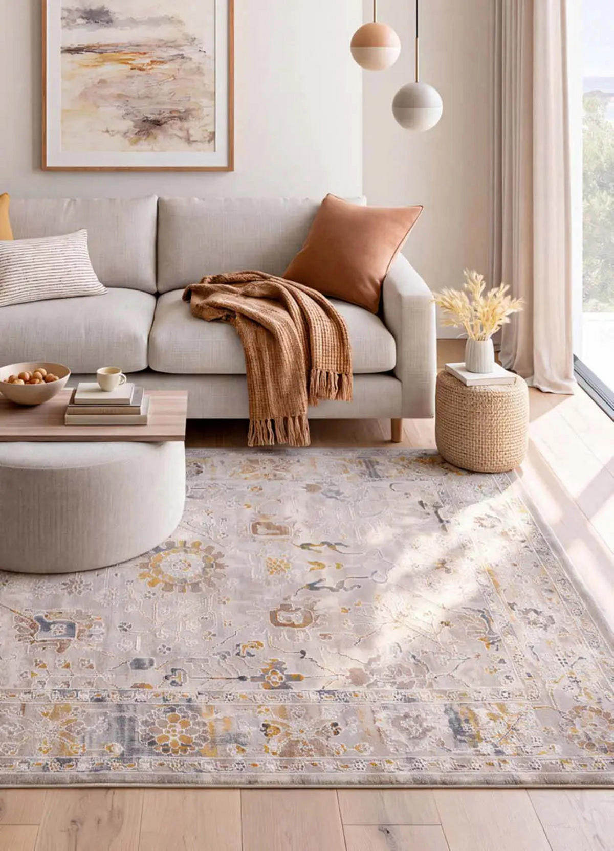 KURZFLORTEPPICH Beige / Mehrfarbig Berta 115/170 cm - Multicolor, Textil (115/170cm) - Atticgo