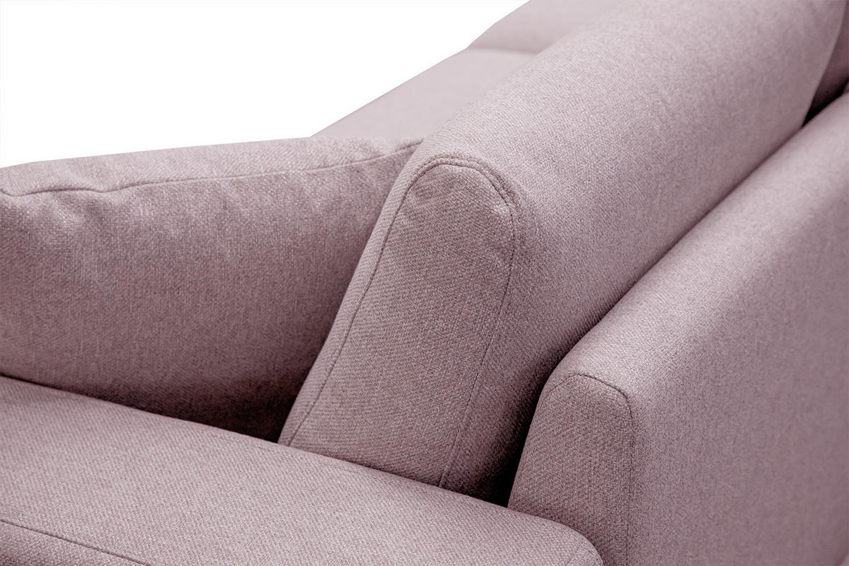 SOFA MEDIOLANE 3-Sitzer, rosa - Rosa, Holzwerkstoff/Textil (233/87/96cm) - Courtois Laville