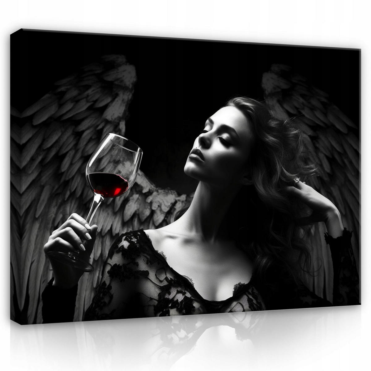 BILDER Abstrakt Frau Engel 120x80 - Multicolor, Holzwerkstoff (120/80cm) - Wallarena