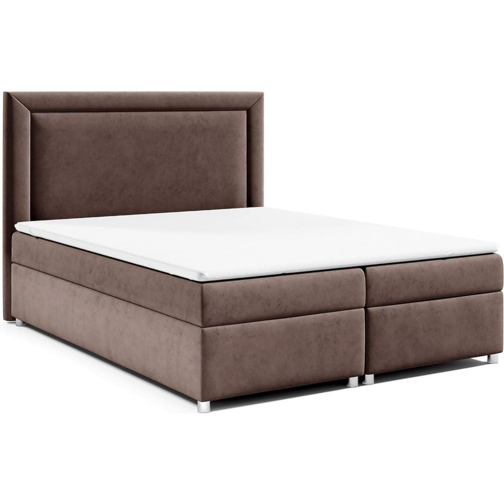 BOXBETT Trinity K-3 Bonellfederkern inkl. Topper - Braun, Holz/Holzwerkstoff (140/200cm) - Best For Home