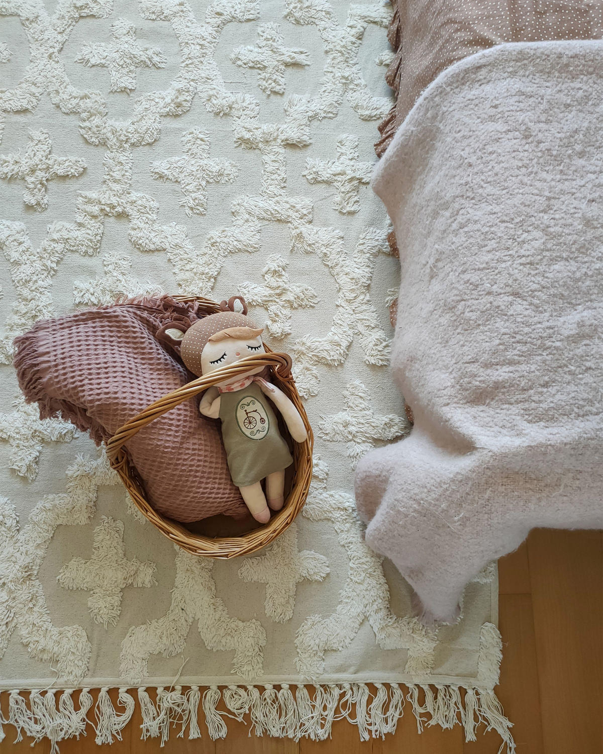 KURZFLOR-TEPPICH Itanagar 200/140 cm - Beige, Textil (140/200cm) - Beliani