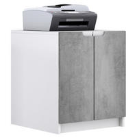 KOMMODE Logan Fronten in Beton Dunkel Optik - Dunkelgrau, Holzwerkstoff (51/60.5/54cm) - Vladon