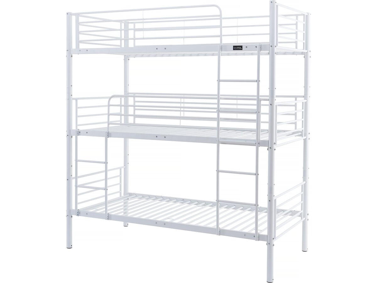 ETAGENBETT Havin Weiß - Weiß, Metall (90/190cm) - Habitat Garten